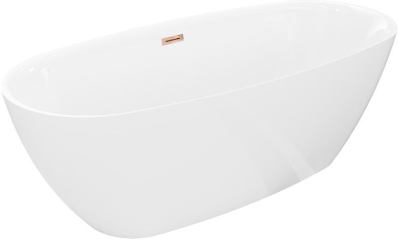 Wanna wolnostojąca Mexen Luvo biały 170x75 cm różowe złoto 1 szt.