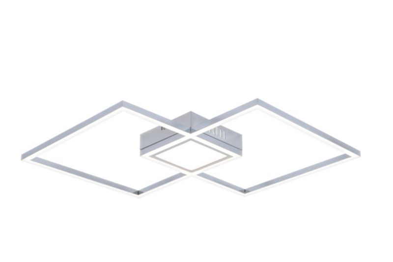 Lampa sufitowa Rabalux Sirius chromowana biała wym: 5 x 65 x 42,5 cm wbudowany LED 40W 1 szt.