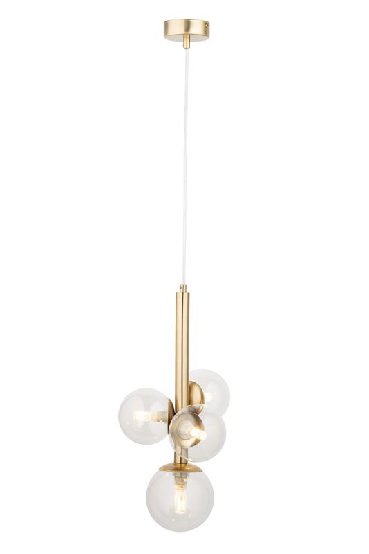 Lampa wisząca Sigma Lighting Perla Lux 7743 złoto-przezroczysty dekoracyjna 4xG9 x 1 szt.