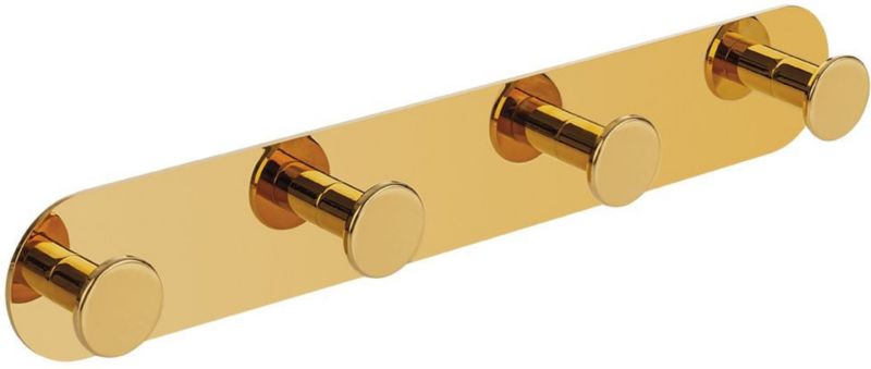 Wieszak poczwórny Laveo Miri złoty stalowy 25,6 cm ścienny 1 szt.