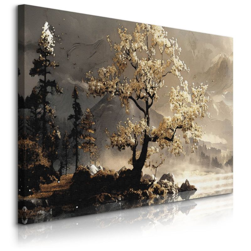 Obraz Muralo Abstrakcyjne Drzewo Krajobraz Góry 40x30 cm 1 szt.