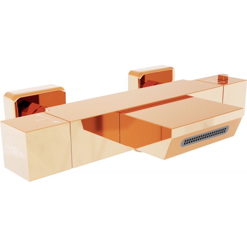 Bateria wannowa termostatyczna Mexen Cube różowe złoto 1 szt.