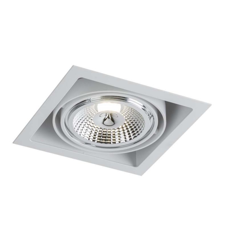 Oprawa sufitowa wpuszczana Shilo Muko biała ruchoma 1 x GU10 x 18W IP20 wym: 10,5 x 18,5 x 18,5 cm kwadratowa - 1 szt.