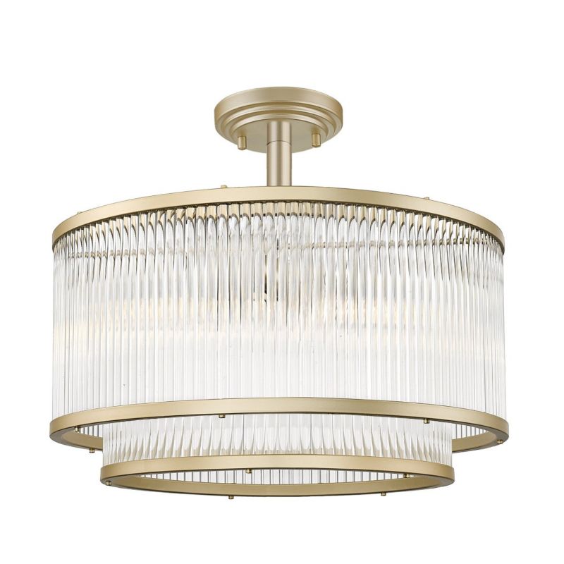 Lampa sufitowa wisząca Zuma Line Sergio 2328 matowe złoto-transparentna styl klasyczny 5xE14 x 60W 1 szt.