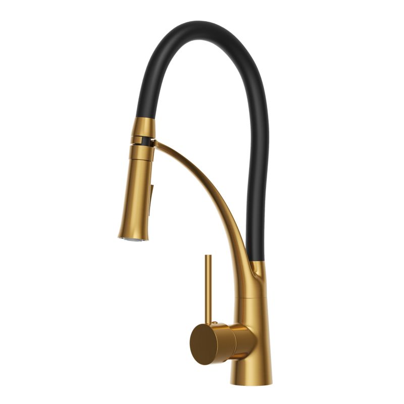 Bateria kuchenna Granitan nexo szczotkowane złoto elastyczna wylewka 1 szt.