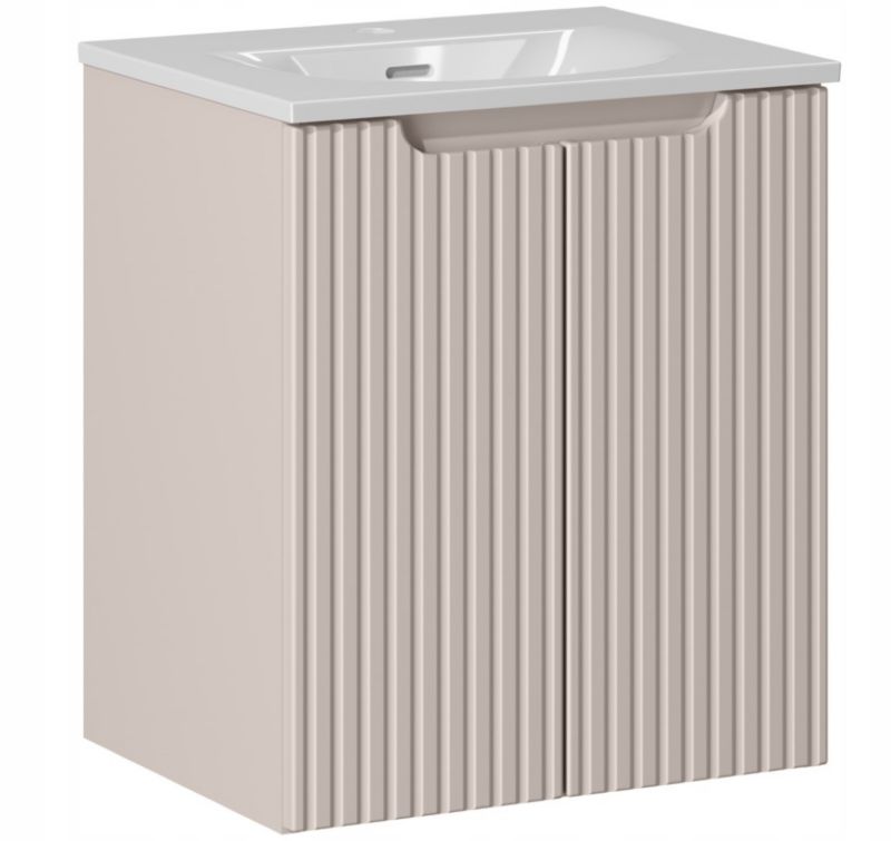 Szafka pod Umywalkę łazienkowa 50 cm Wisząca z Umywalką SKY3 Nova Kaszmir Kaszmirowa Drzwi Furnidea 1 szt.