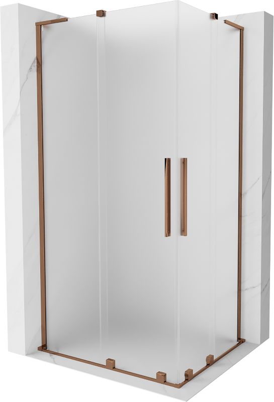 Kabina prysznicowa Mexen Velar L Duo rozsuwana 90 x 80 cm szron różowe złoto 1 szt.