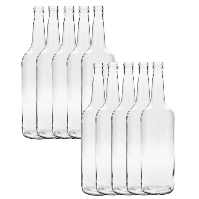 Butelki szklane MODO24 1000 ml 1 l na soki nalewki syropy i ocet fi 28 bez nakrętek 10 szt.