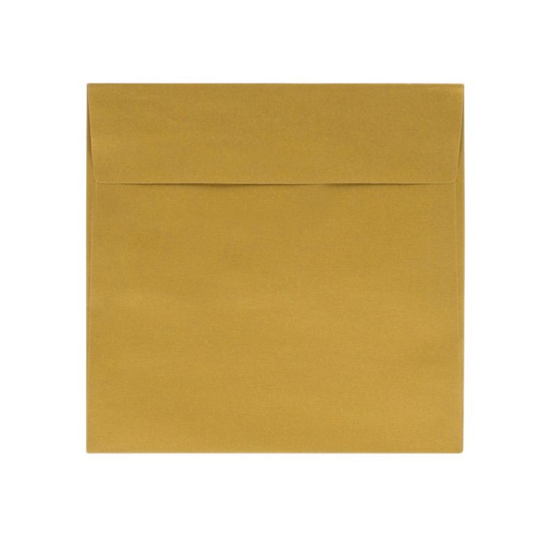 Koperty Neopak K4 Ozdobne Perłowe ZŁOTE Kwadratowe 165x165mm Zaproszenia 50 szt.