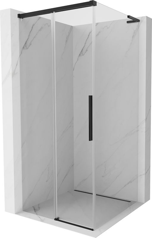 Kabina prysznicowa przesuwna Mexen Rox L czarna 90x90 cm 1 szt.