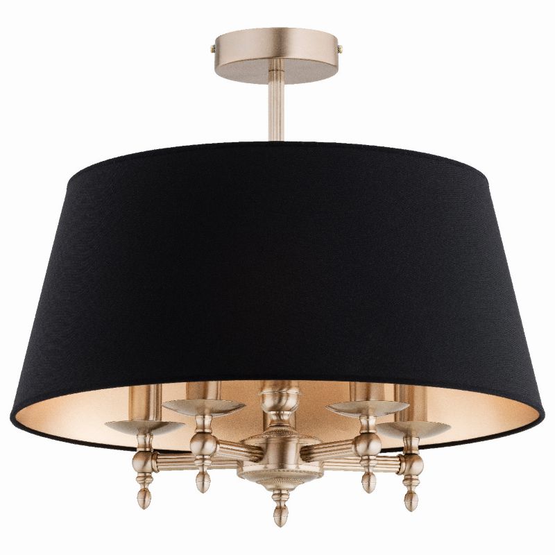 Lampa sufitowa Alfa Roksana złoto-czarna wym: 46 x 50 x 50 cm 5xE14 x 10W 1 szt.