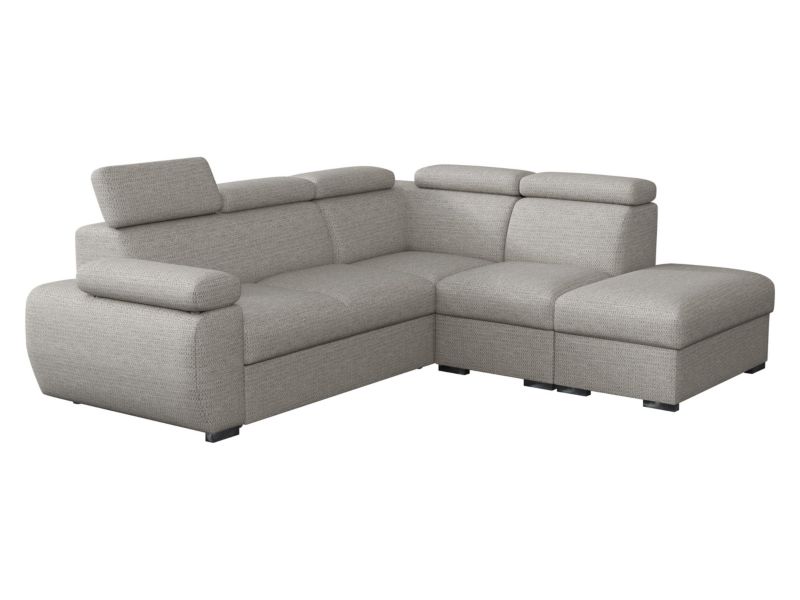 Narożnik z funkcją spania MIRJAN 24 Boston prawy 2R+R+1P(65) jasnoszara plecionka 1 szt.