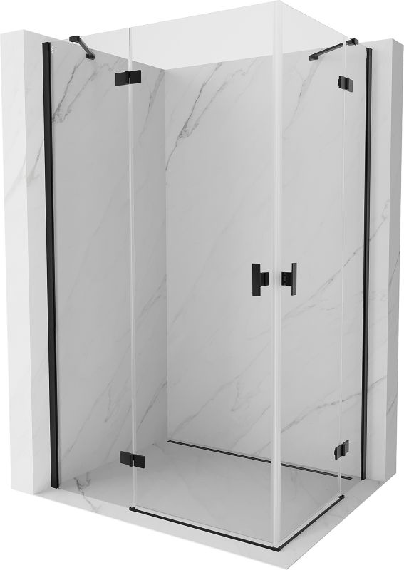 Kabina prysznicowa prostokątna Mexen Mist-H czarna 120x110 cm 1 szt