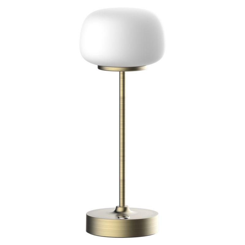 Lampka stołowa Polux Rimini złoto-biała LED 2W 2700K 160lm akumulator IP20 wym: 27.8 x 10.6 x 10.6 cm metal - 1 szt.