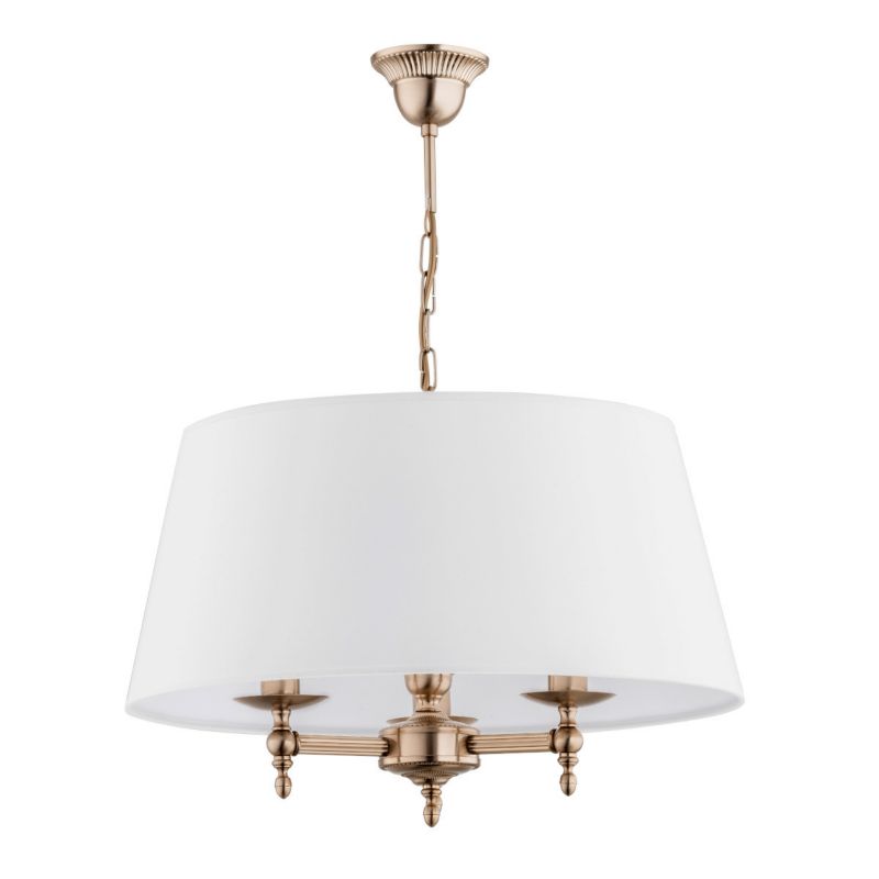 Lampa wisząca Alfa Roksana złoto-biała wym: 64 x 50 x 50 cm 3xE14 x 10W 1 szt.