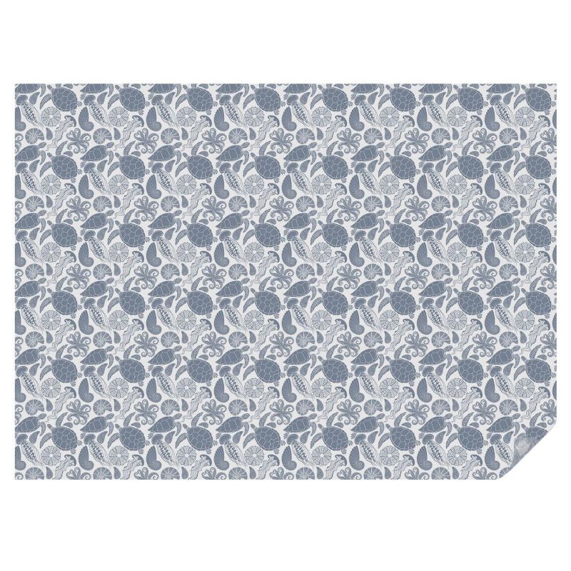 Folia Mrożona Witraż Tulup 200x146 cm Naklejka Maskująca Szybę Morska fauna na powtarzalnym wzorze 1 rol.