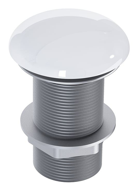 Korek klik-klak Elita chrom-biały, okrągły, bez przelewu, mosiądz ceramika, 1 szt.