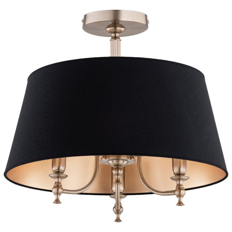 Lampa wisząca Alfa Rosetta złoto-czarna wym: 48 x 55 x 55 cm 3xE14 x 10W metal 1 szt.