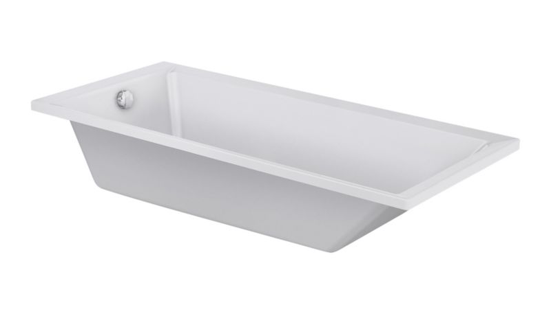Wanna prostokątna Cersanit Balinea 180x80cm biały, akryl, z nogami, odpływ z boku, 1 szt.