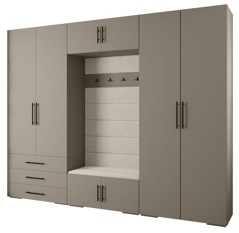 Garderoba do przedpokoju Abiks INOVA 3 Z14 kaszmir+czarny+manila02 1 szt.