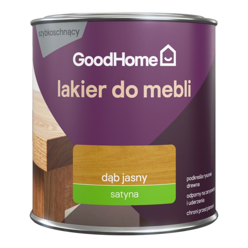 Lakier do mebli GoodHome dąb jasny satyna 0,25 l
