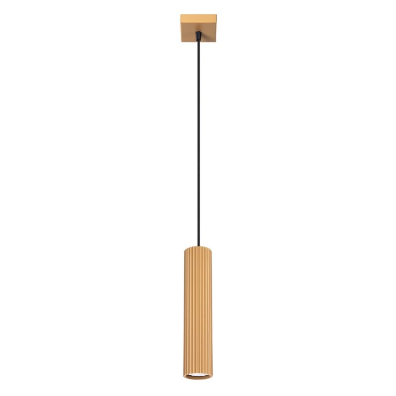 Lampa wisząca Sollux Lighting Karbon 0324 złoto-czarna nowoczesna 1xGU10 x 1 szt.