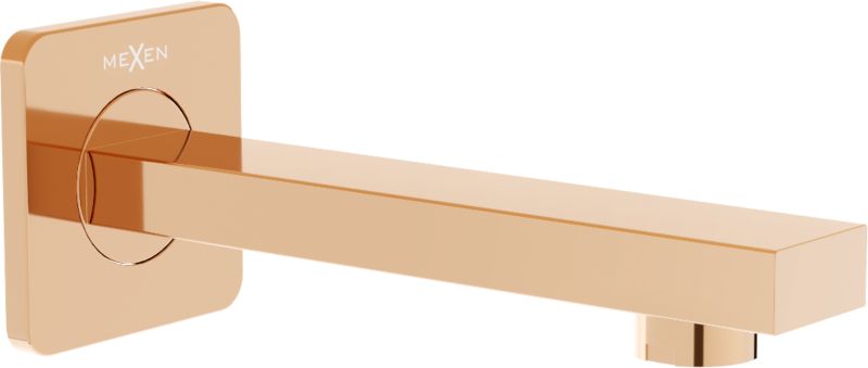 Wylewka wannowa Mexen Cube różowe złoto 1 szt.