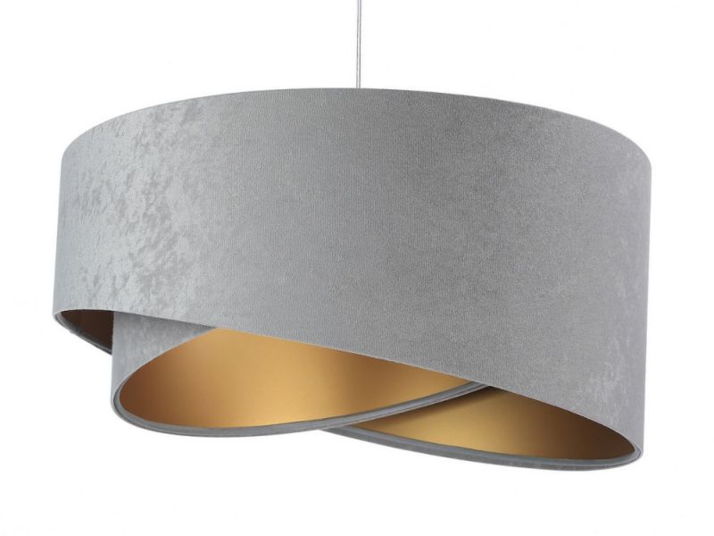 Lampa Bps Koncept wisząca GEMSTONE szara/złota 1 szt