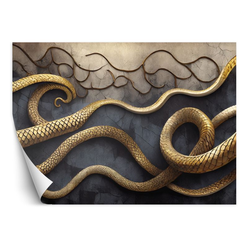 Fototapeta Feeby Abstrakcja złotego węża 300x210 1 szt