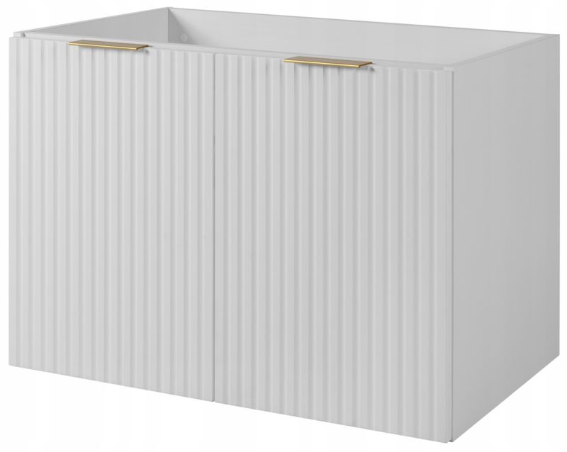 Szafka łazienkowa Furnidea 80 cm wisząca pod umywalkę Flow biały mat 1 szt.