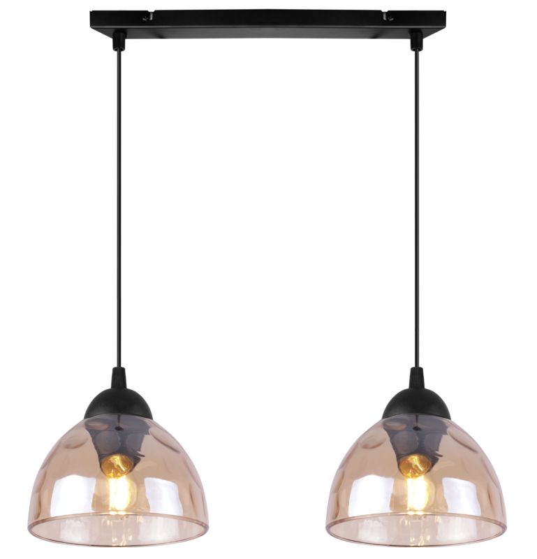 Lampa sufitowa wisząca Light Home LH Venice 2x E27 60W klosz miodowy 1szt.