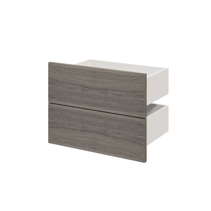 Szuflada zewnętrzna do korpusu 35 x 50 cm GoodHome Atomia dąb szary 2 szt.