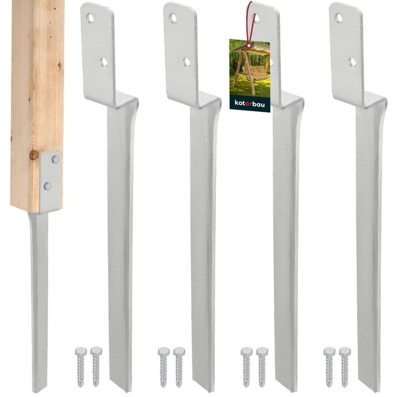 Podstawa słupa KOTARBAU do huśtawki wbijana uniwersalna 50 cm 4 szt.