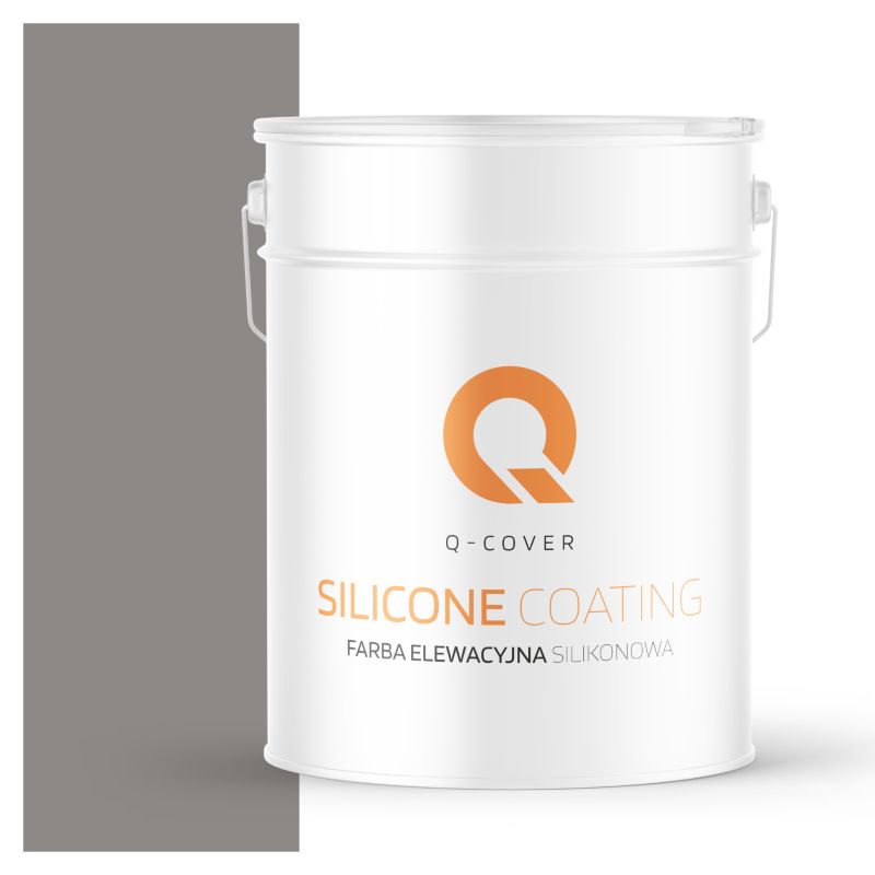 Farba Elewacyjna Silikonowa Fasadowa Q-Cover Szary ciemny chłodny F275 10L