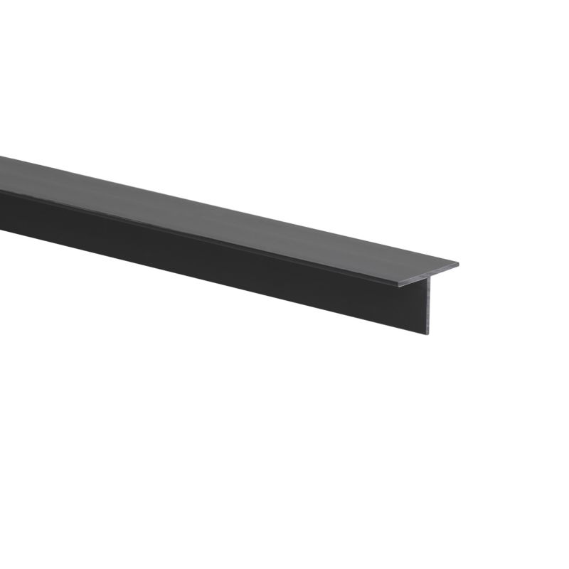 Profil T PVC gładki 2600 x 25 x 18 x 1,5 mm antracyt