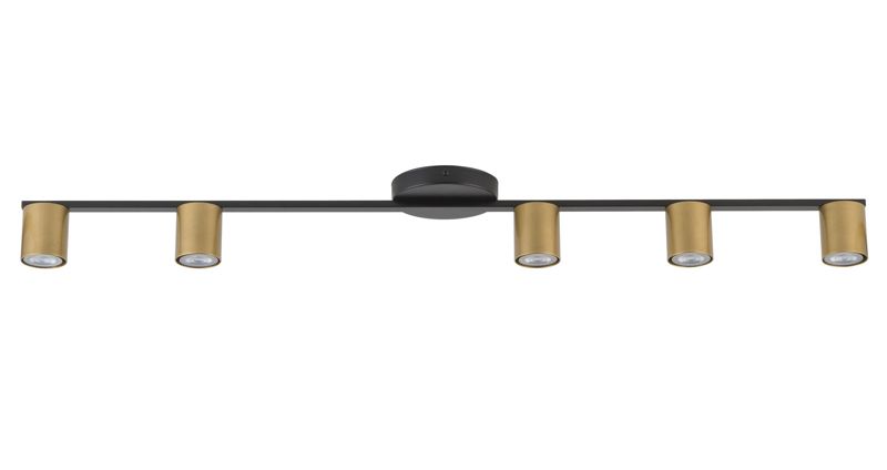 Lampa sufitowa wisząca Sigma Lighting Sky 1345 czarno-złota listwa 110 cm 5xGU10 x 1 szt.