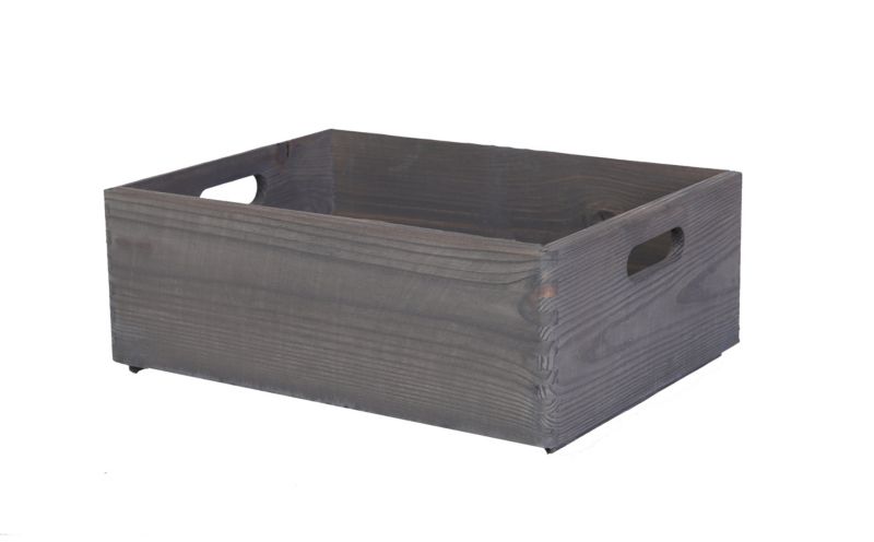 Skrzynka drewniana MODO24 do decoupage 40 x 30 cm szara 1 szt.