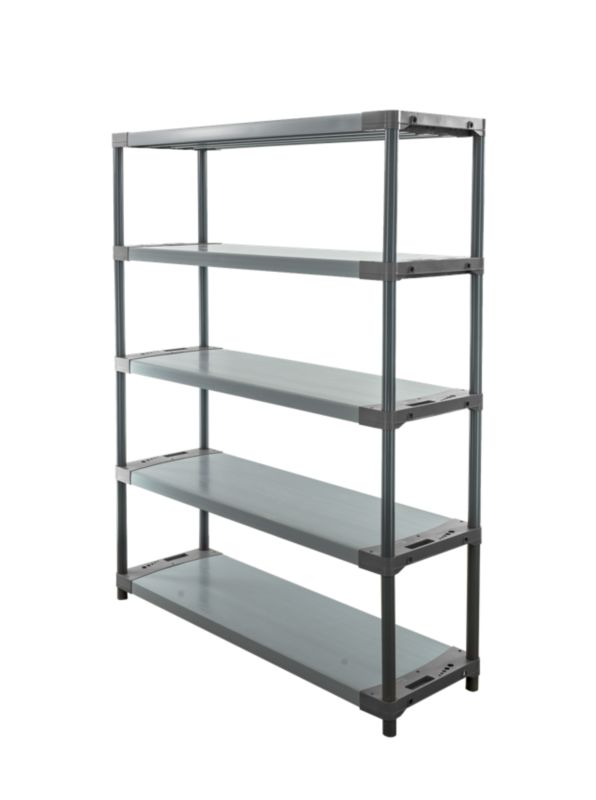 Regał plastikowy MODO24 szary do piwnicy 180x150x46 cm wodoodporny 1 szt.