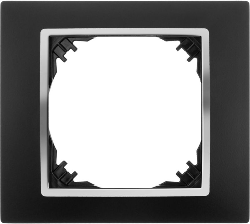 Ramka pojedyncza dekoracyjna Elektro-Plast Vestra czarna / chrom