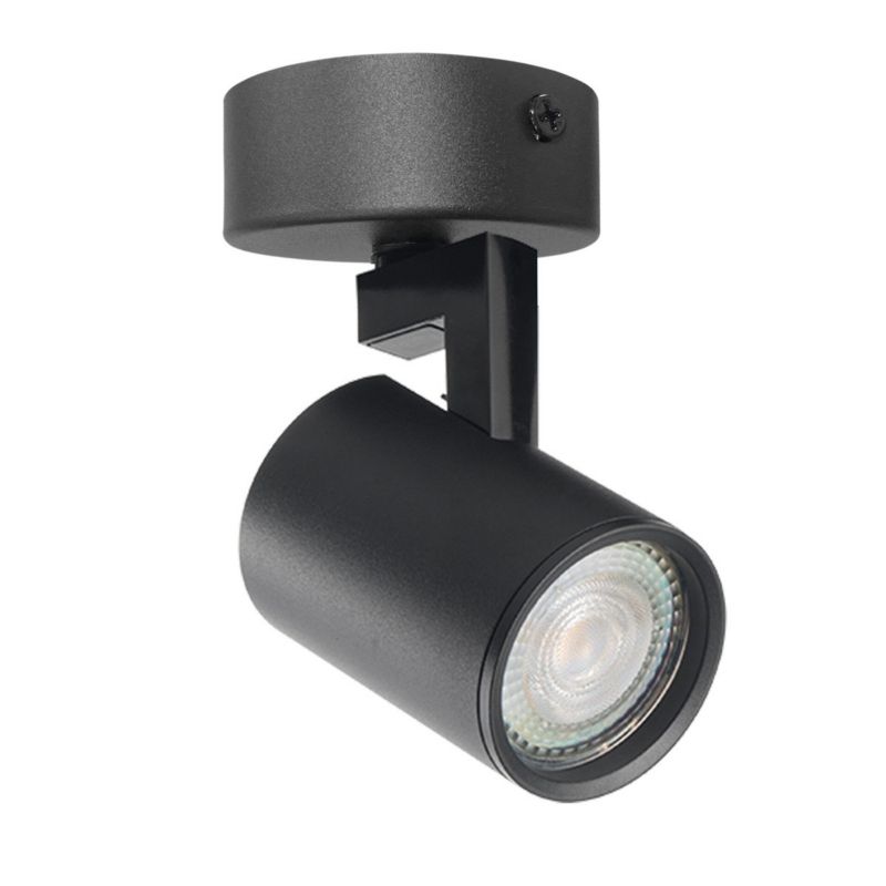 Lampa sufitowa Polux Lynx czarna 1 x GU10 x 10W wym: 13 x 6 x 6 cm - 1 szt.