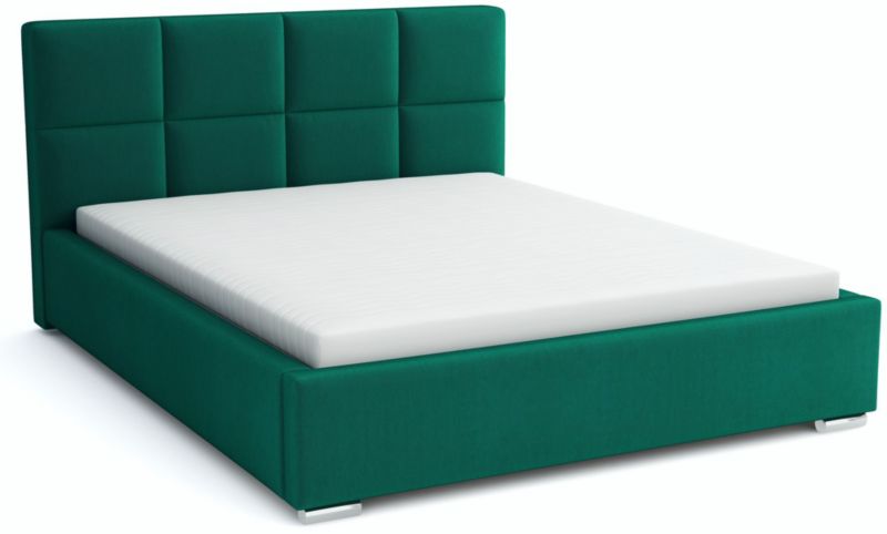 Łóżko tapicerowane 180x200 z materacem Bonni Alaska Ciemno Zielone 1 szt.
