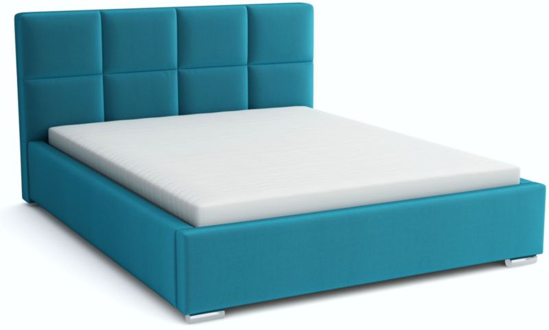 Łóżko tapicerowane 160x200 z materacem Bonni Alaska Turkusowe 1 szt.