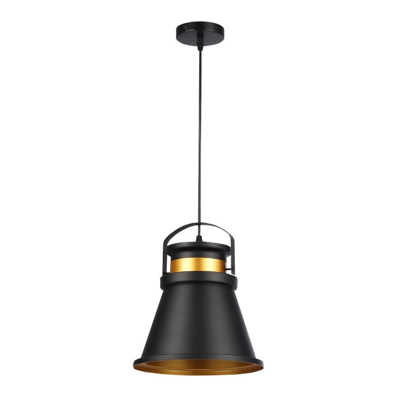 Lampa wisząca, DPM, 25 cm, czarny+miedź, 1szt