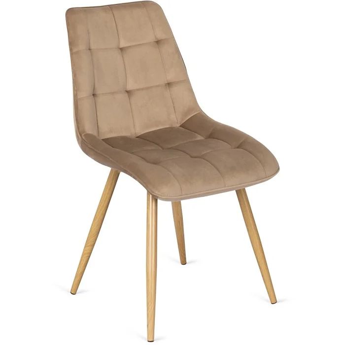 Krzesło RODRI Mebel Elite Beżowe Welurowe do Salonu 1 szt