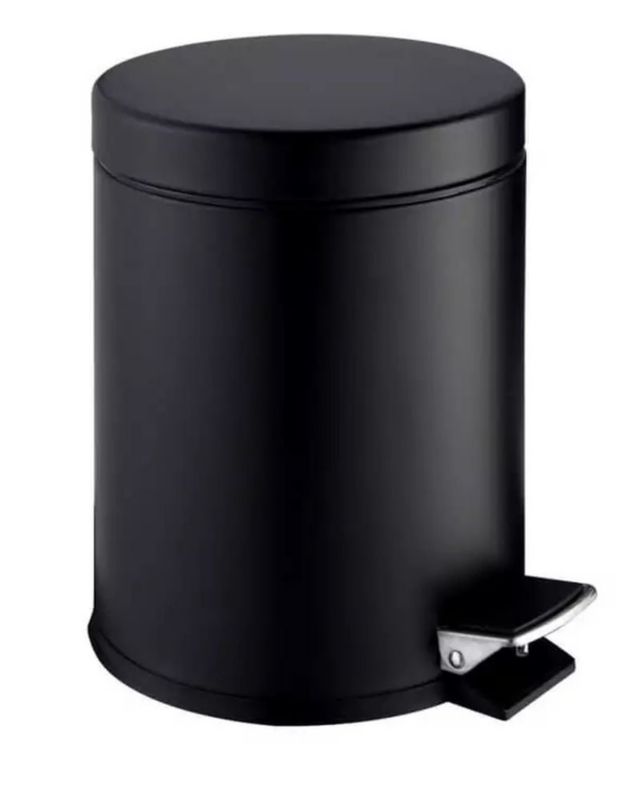 Kosz na śmieci Stella 3L czarny mat stal nierdzewna z wyjmowanym wiadrem 1 szt.