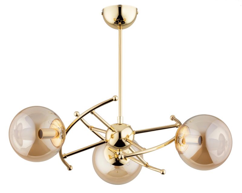 Lampa sufitowa Alfa Kosmito złoto-bursztynowy wym: 47 x 49 x 49 cm 3xE14 x 40W 1 szt.
