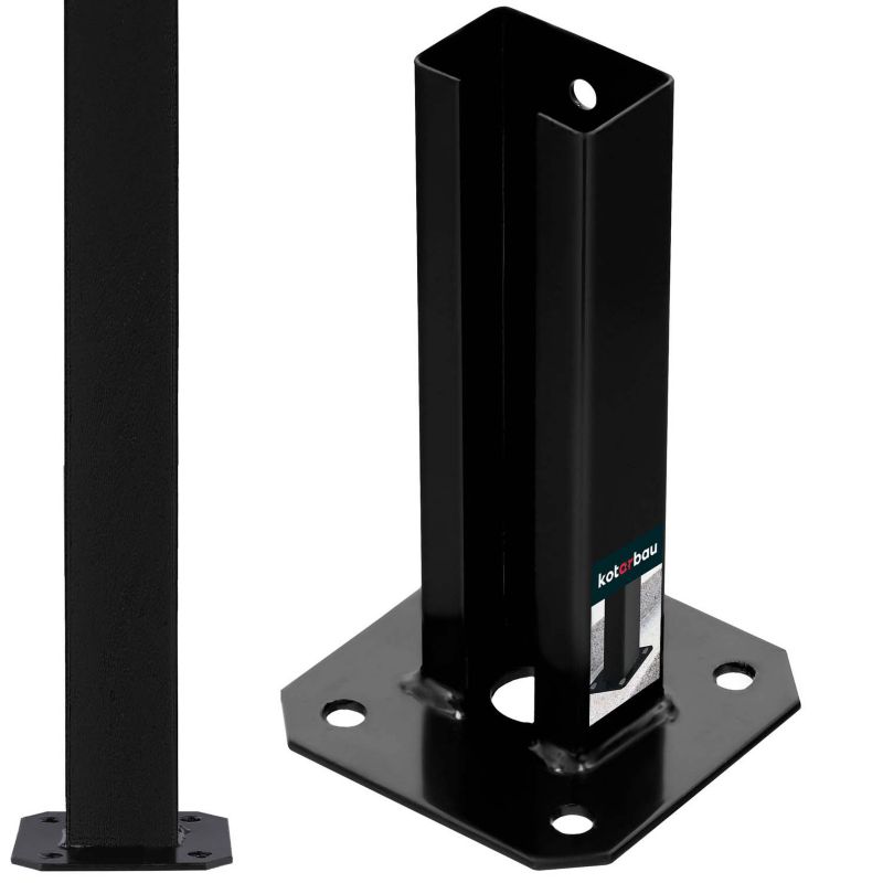 Podstawa słupa KOTARBAU przykręcana czarna 60x40 mm 1 szt.