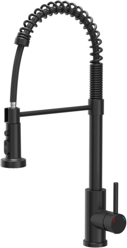 Bateria kuchenna Quadron Alice czarna 52138BLM, elastyczna wylewka, perlator, 1 szt.