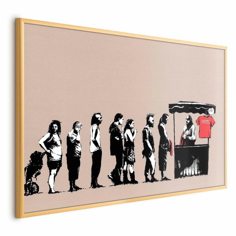 Plakat Artgeist Zniszczyć kapitalizm 60x40 cm z ramą złotą bez marginesu 1 szt