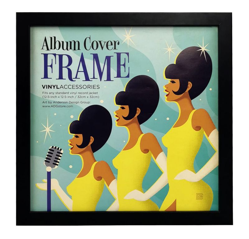 Ramka na płytę winylową BD art 33x33 MDF czarna 1 szt.